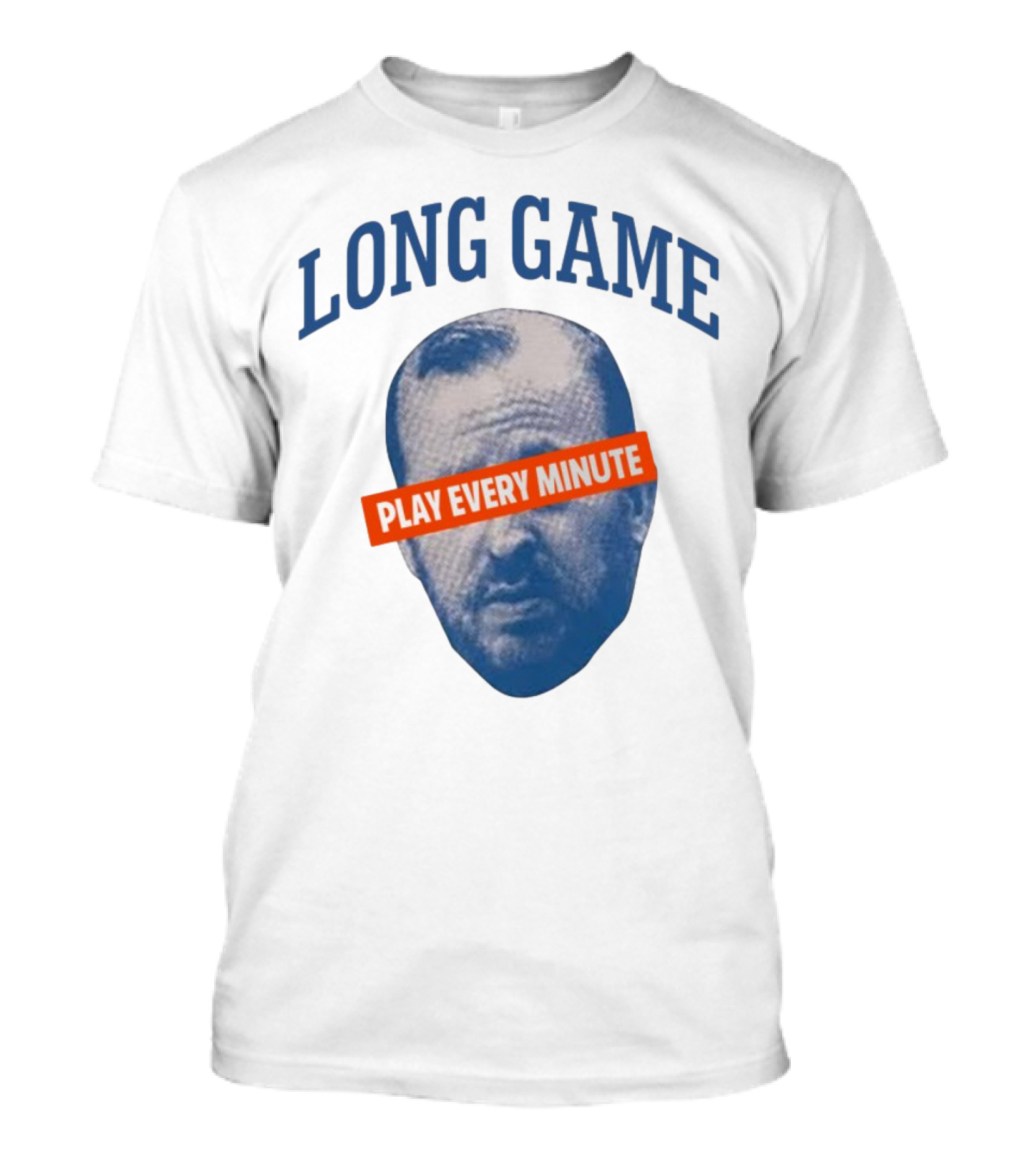Long Game Play Every Minute Face Print T-Shirt