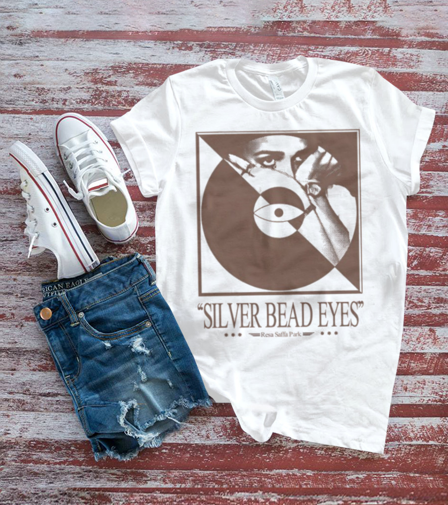 Resa Saffa Park Silver Bead Eyes Record Eye Art T-Shirt