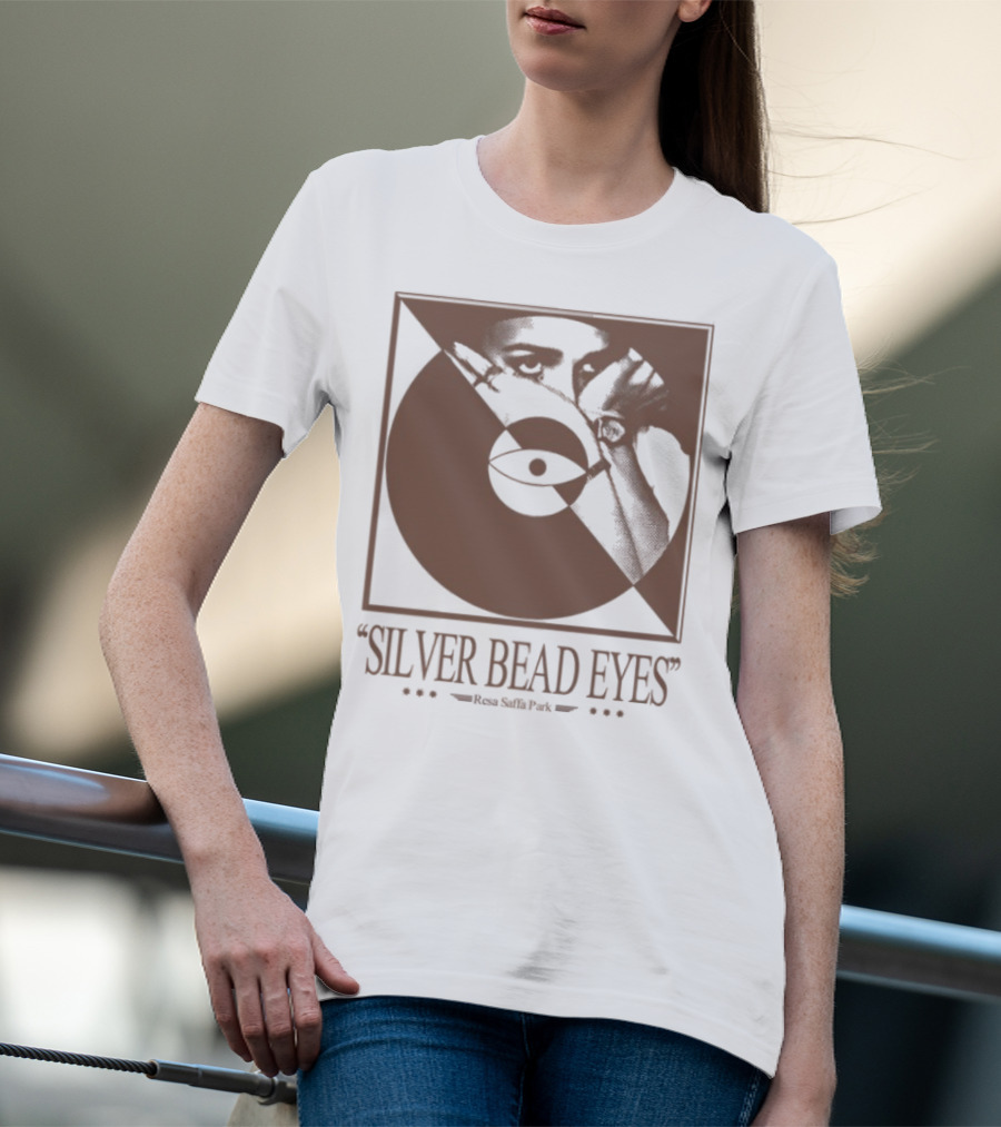 Resa Saffa Park Silver Bead Eyes Record Eye Art T-Shirt