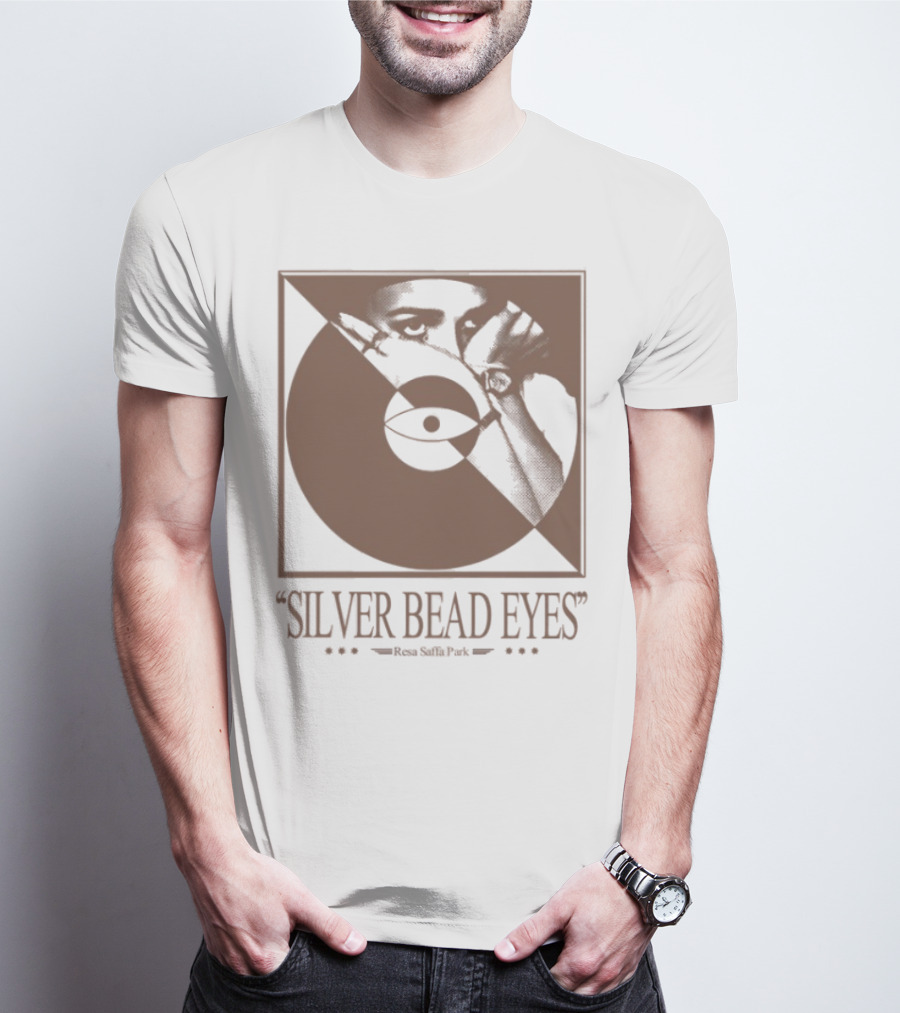 Resa Saffa Park Silver Bead Eyes Record Eye Art T-Shirt