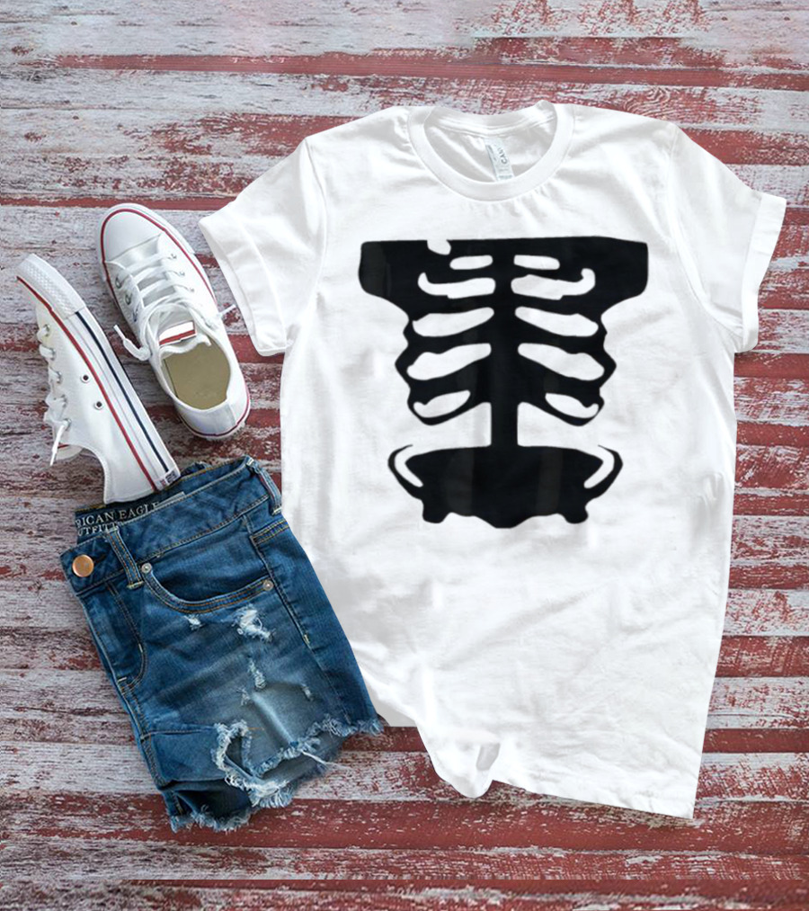 1x1x1x1 Forsaken Skeleton Halloween Costume T-Shirt