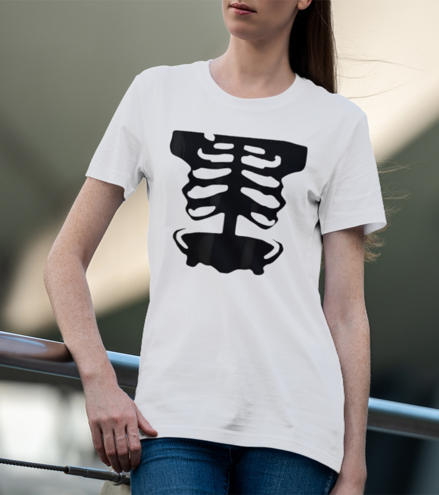 1x1x1x1 Forsaken Skeleton Halloween Costume T-Shirt