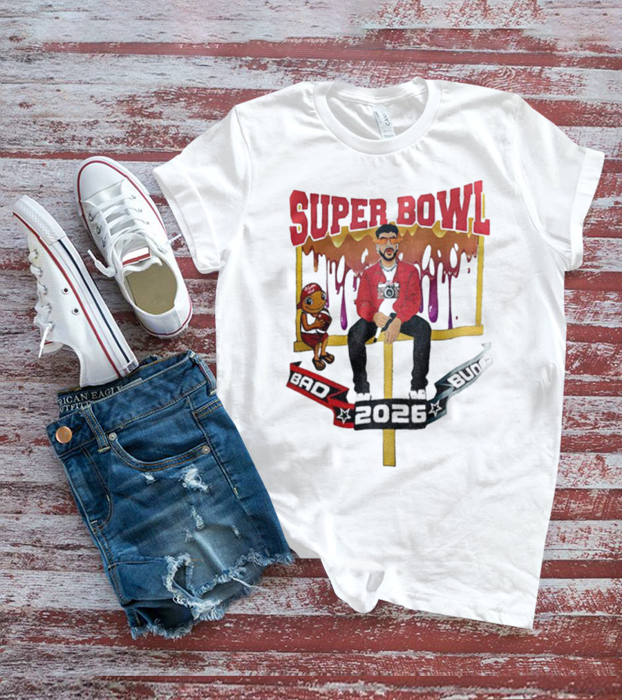 Bad Bunny Super Bowl LX 2026 Cartoon Puerto Rico Benito Bowl T-Shirt
