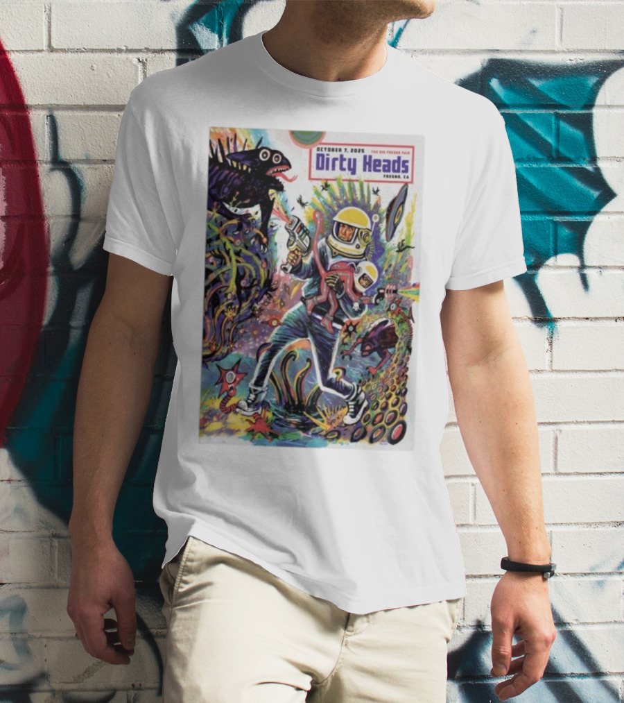 Dirty Heads October 7 2025 The Big Fresno Fair CA Retro Sci-Fi Adventure Alien Theme T-Shirt