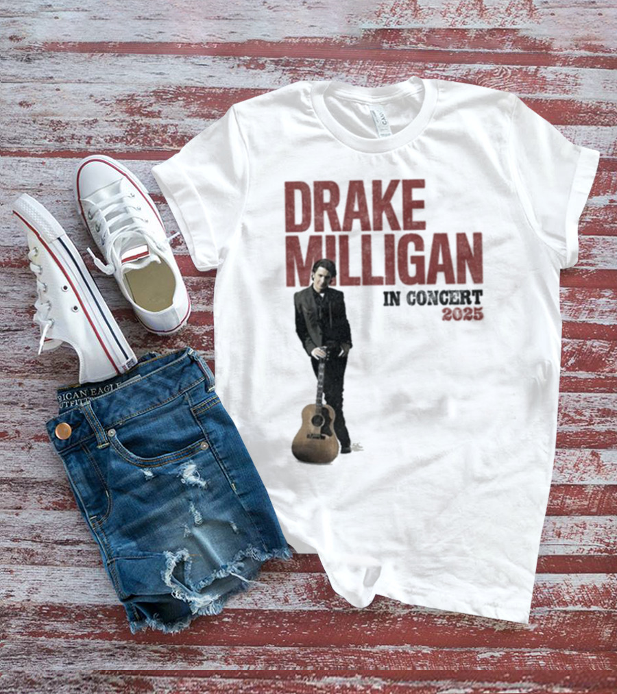 Drake Milligan Live On Stage 2025 Concert Tour T-Shirt