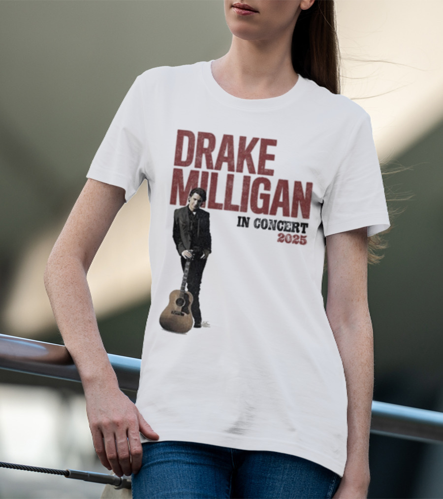 Drake Milligan Live On Stage 2025 Concert Tour T-Shirt