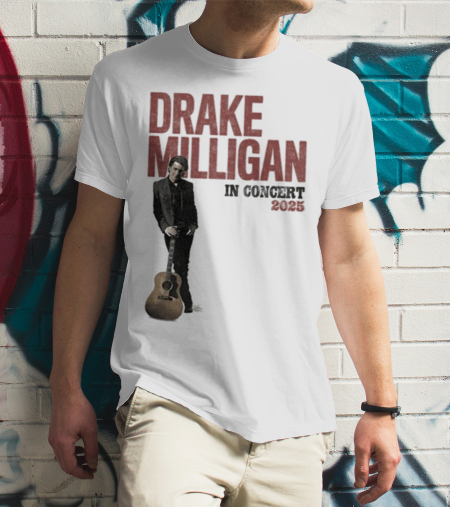 Drake Milligan Live On Stage 2025 Concert Tour T-Shirt