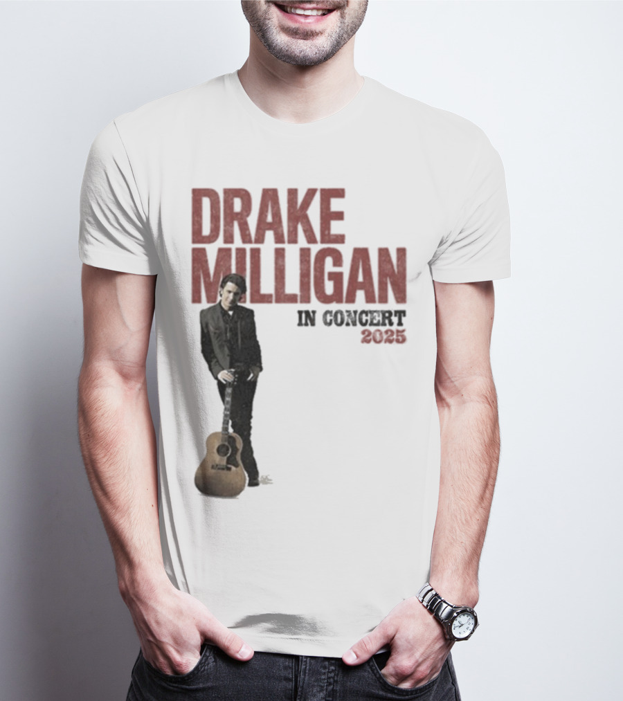 Drake Milligan Live On Stage 2025 Concert Tour T-Shirt