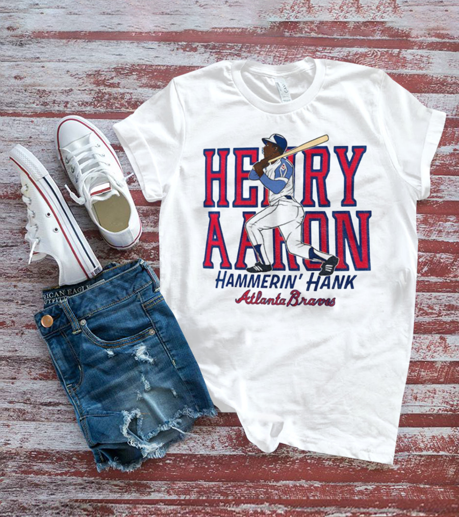 Hank Aaron Hammerin’ Hank Atlanta Braves MLB Baseball 2025 T-Shirt