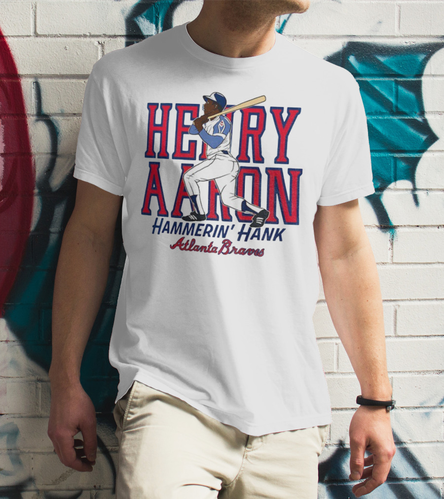 Hank Aaron Hammerin’ Hank Atlanta Braves MLB Baseball 2025 T-Shirt