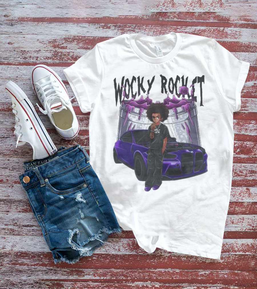 Wocky Rocket SRT Halloween Purple Car Character T-Shirt