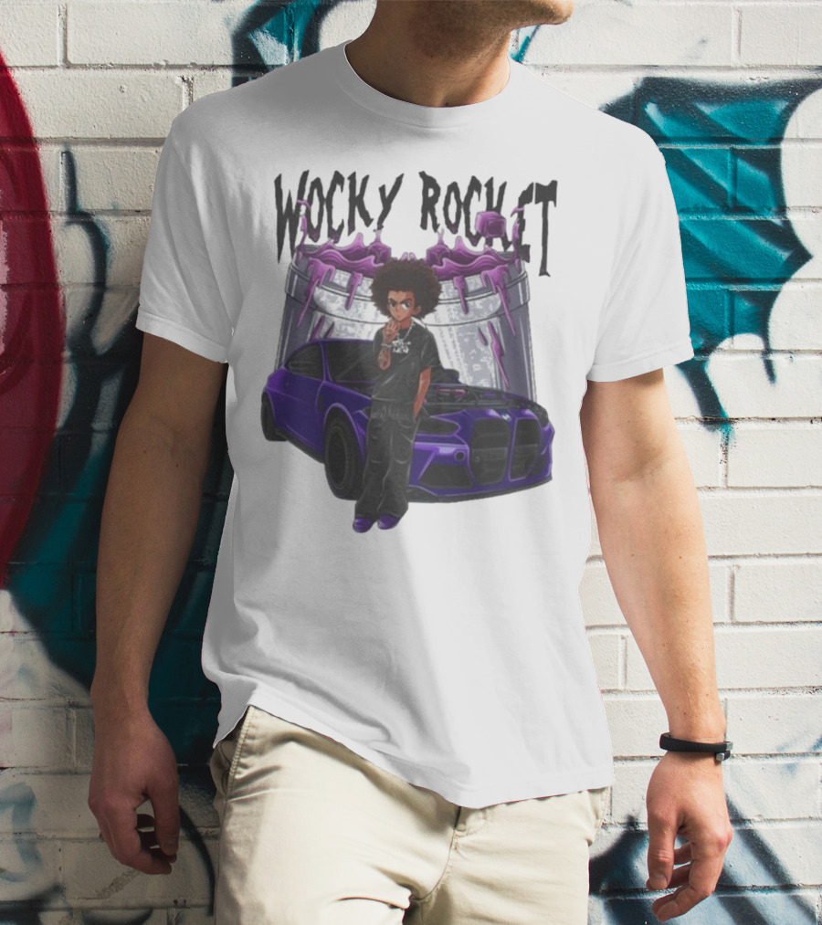 Wocky Rocket SRT Halloween Purple Car Character T-Shirt