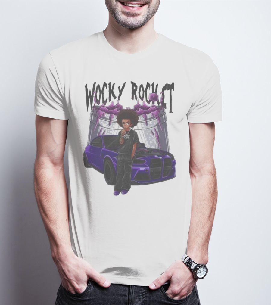 Wocky Rocket SRT Halloween Purple Car Character T-Shirt