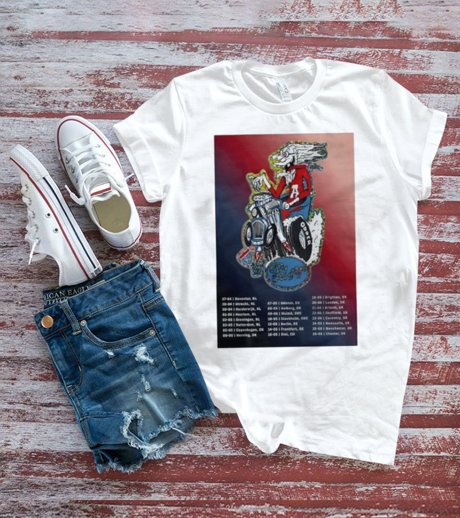 Europe UK Spring 2026 Charlie Parr Tour Dates Netherlands Denmark Sweden UK T-Shirt