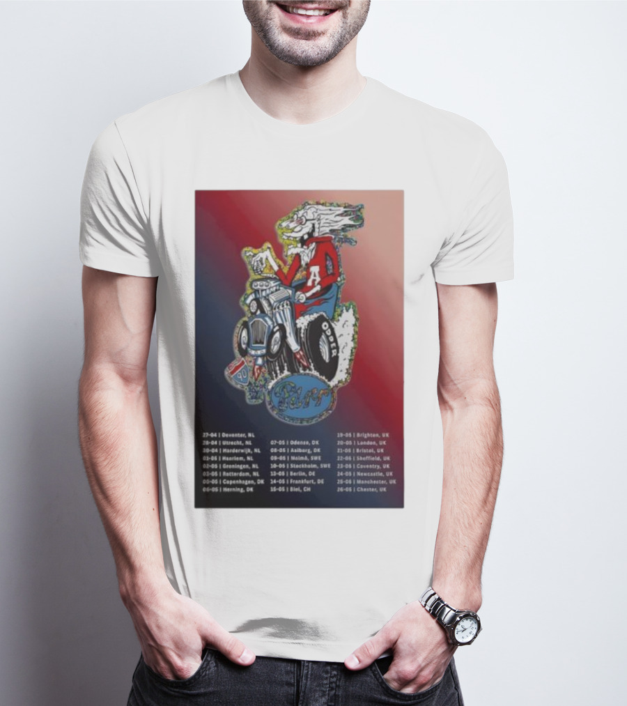 Europe UK Spring 2026 Charlie Parr Tour Dates Netherlands Denmark Sweden UK T-Shirt