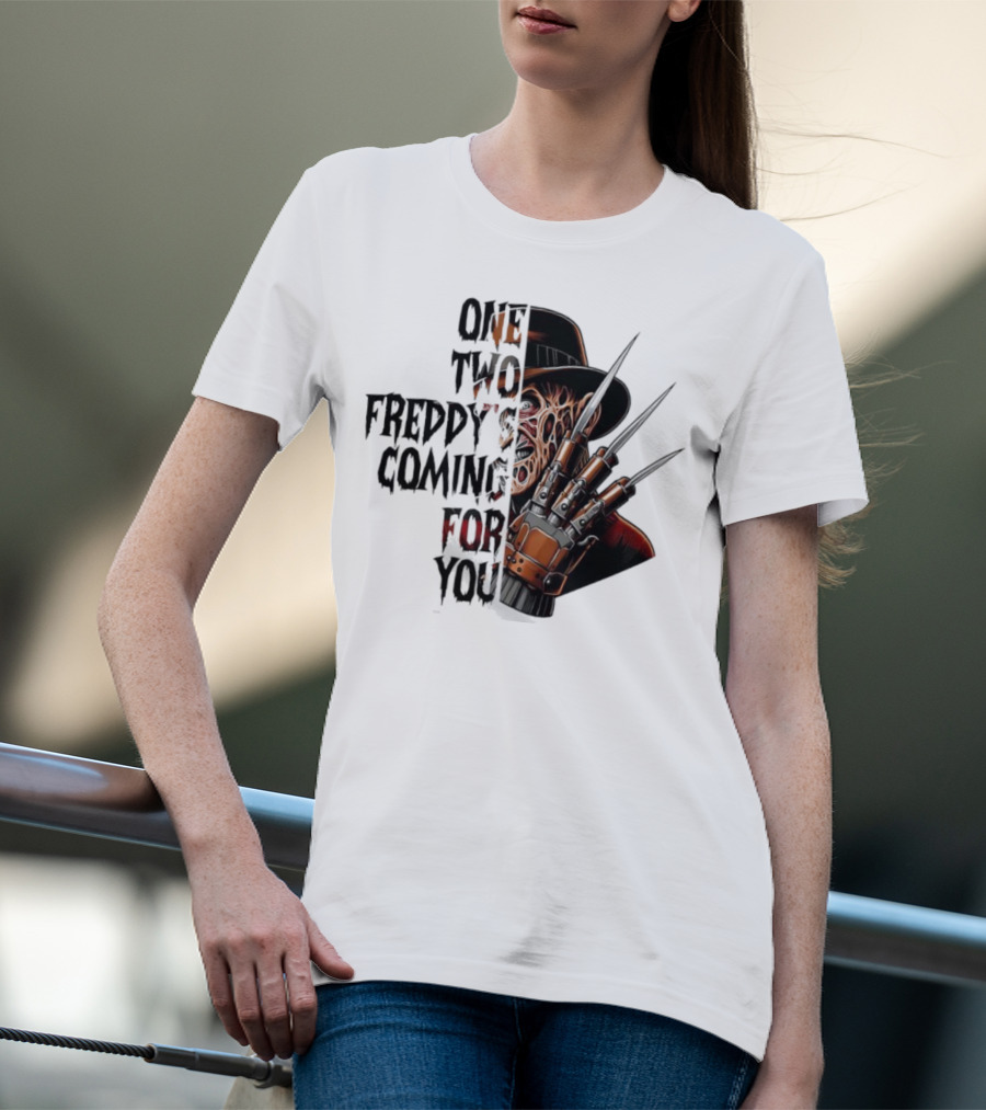 Freddy Krueger One Two Freddy’s Coming For You Horror Halloween T-Shirt