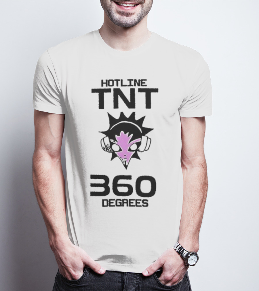 Hotline TNT 360 Degrees Sunburst Headphones Pink Blast T-Shirt