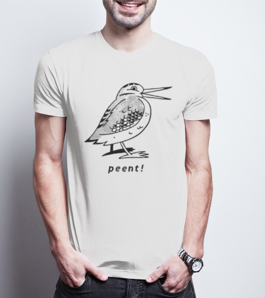 Peent Woodcock Bird Sketch T-Shirt