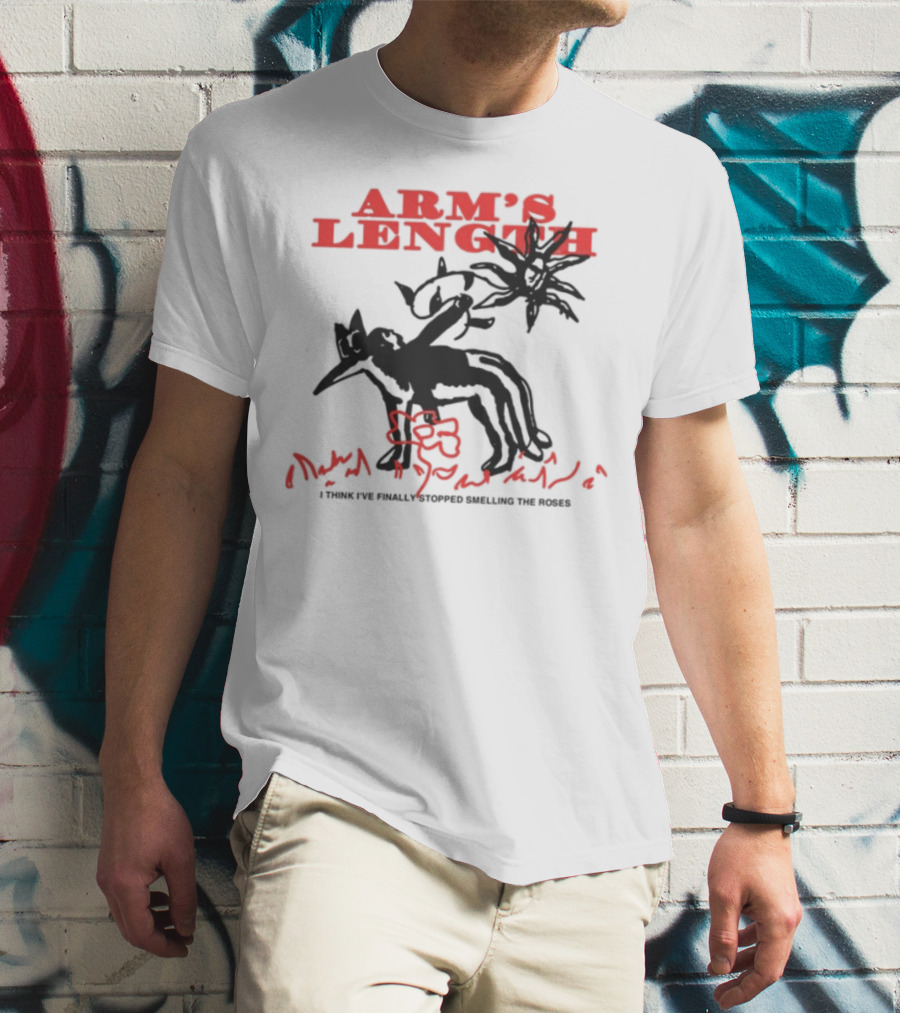 Arm's Length Wolf Red Flower Mystery T-Shirt
