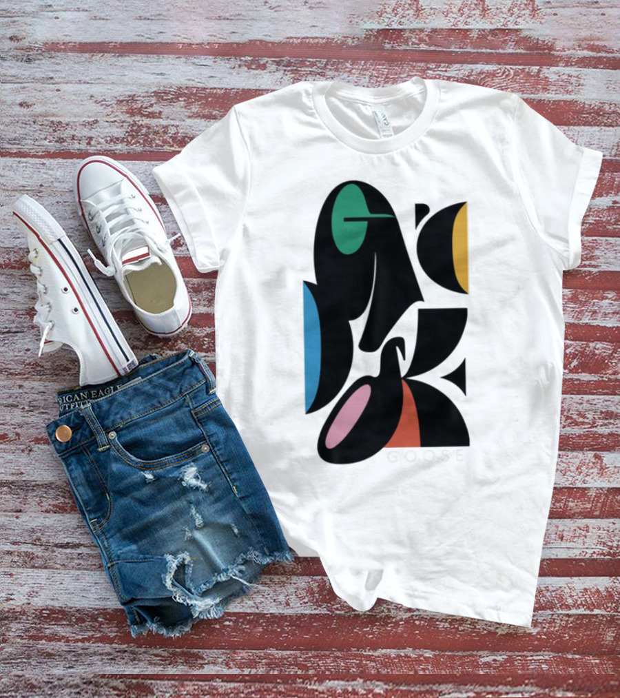 Warp Spheres Goose The Band Colorful Abstract Shapes T-Shirt
