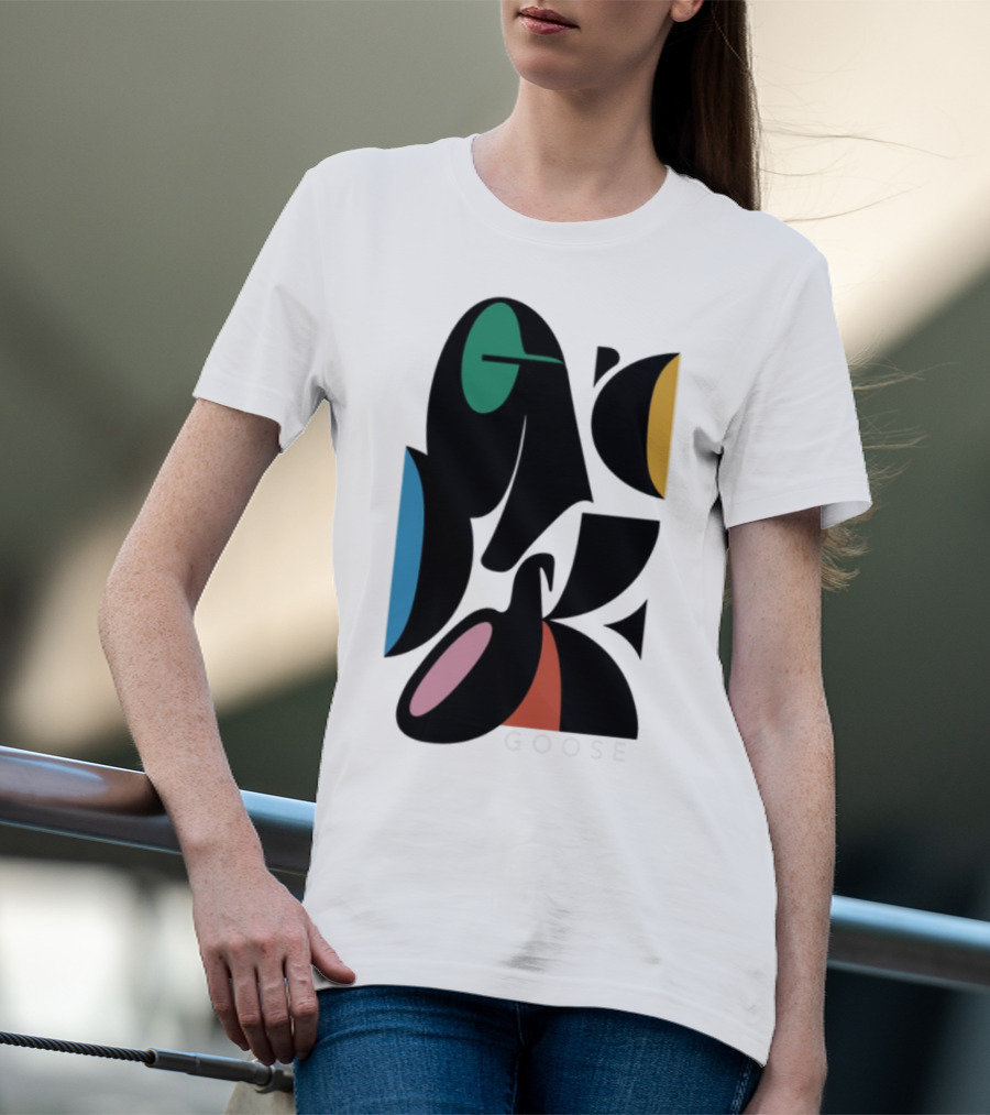 Warp Spheres Goose The Band Colorful Abstract Shapes T-Shirt