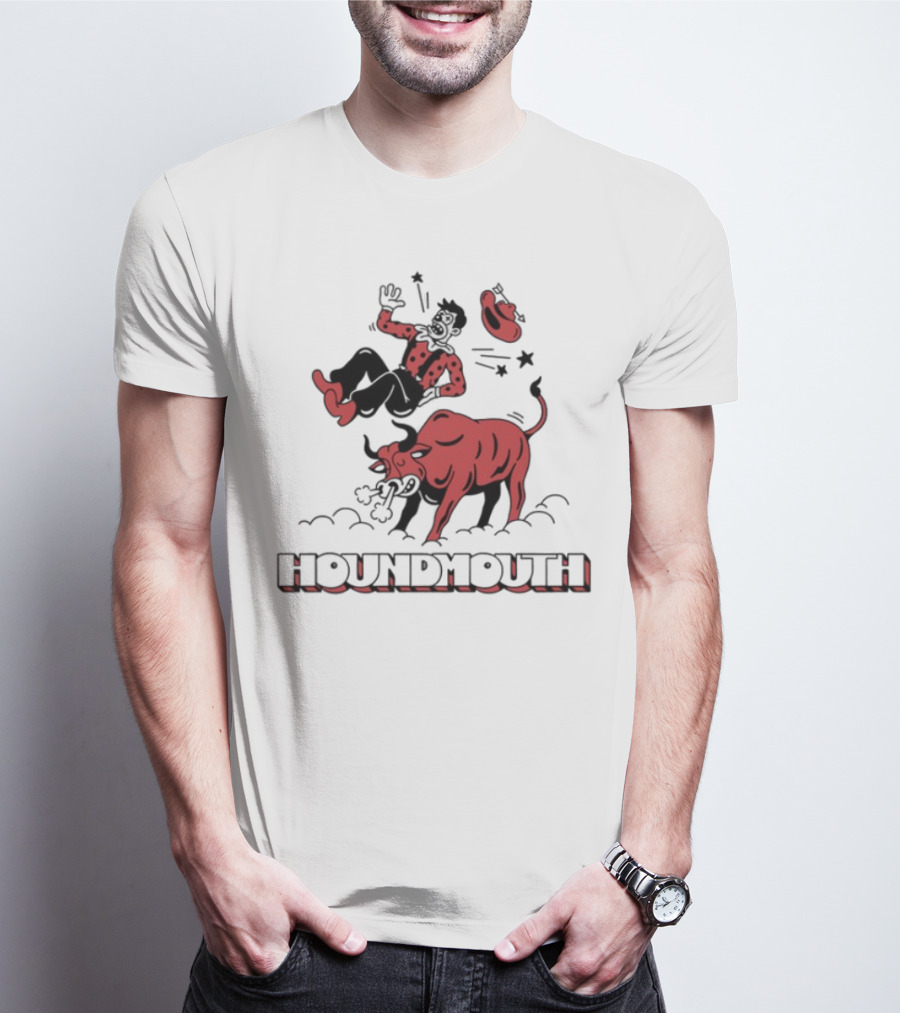Houndmouth Rodeo Clown Bull Riding Scene T-Shirt