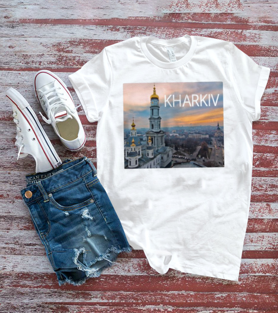 Kharkiv Cityscape With Iconic Golden Domes T-Shirt
