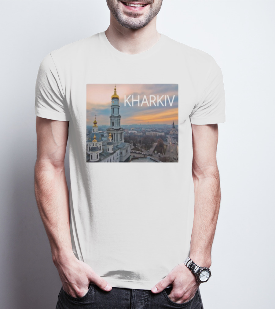 Kharkiv Cityscape With Iconic Golden Domes T-Shirt