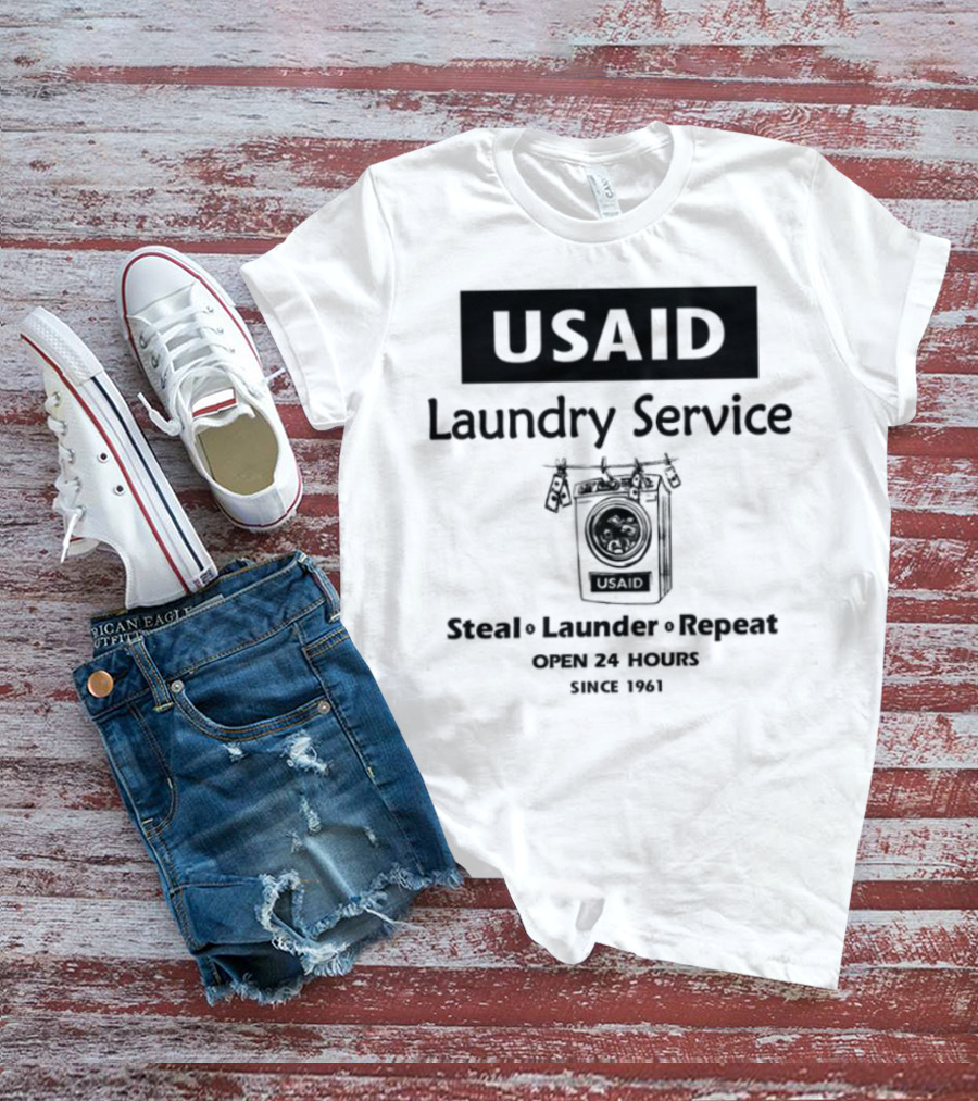 Usaid Laundry Service Steal Launder Repeat Since 1492 T-Shirt