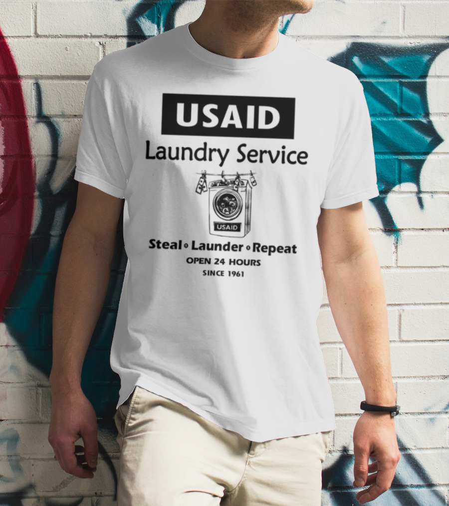Usaid Laundry Service Steal Launder Repeat Since 1492 T-Shirt