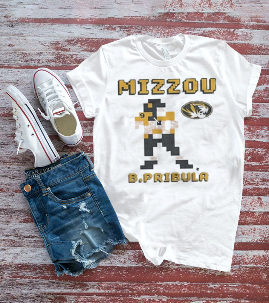 Mizzou B.Pribula 8-Bit Missouri Tigers T-Shirt
