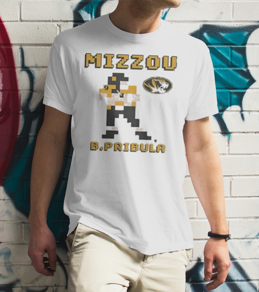 Mizzou B.Pribula 8-Bit Missouri Tigers T-Shirt