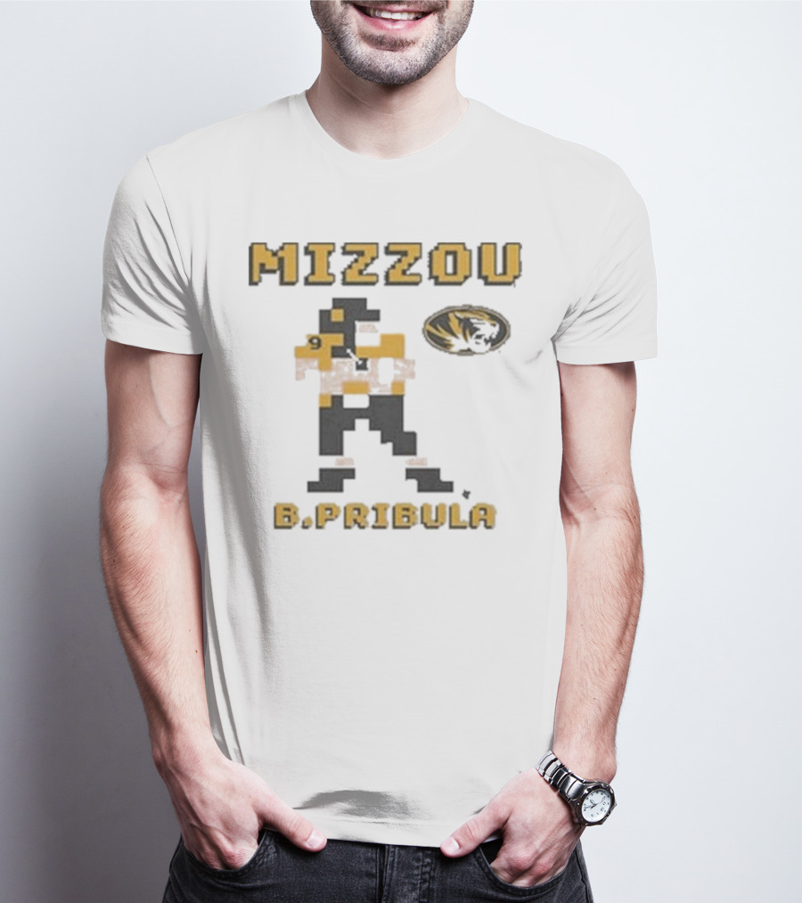 Mizzou B.Pribula 8-Bit Missouri Tigers T-Shirt
