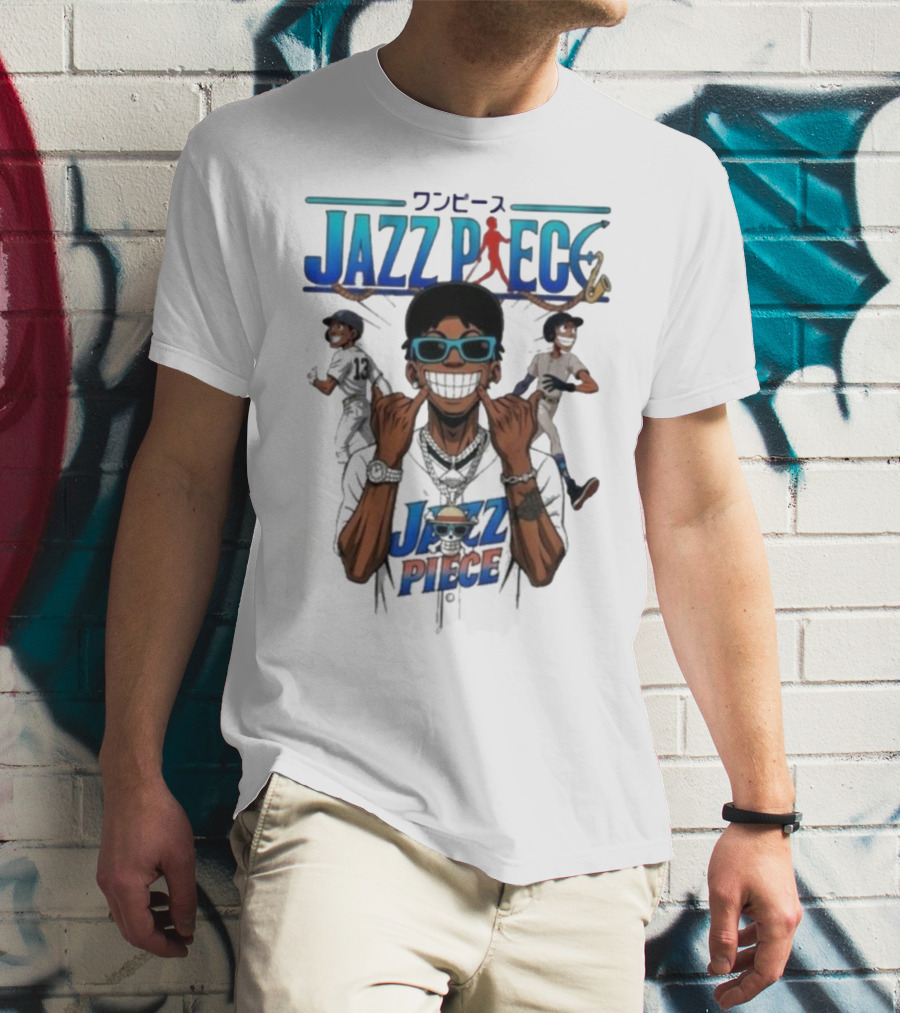 Jazz Piece One Piece New York Yankees MLB Collaboration T-Shirt