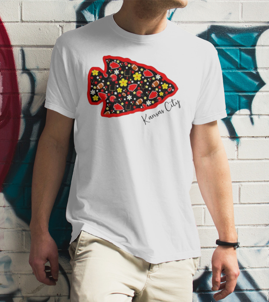 Kansas City Chiefs NFL Football 2025 Pattern Arrowhead T-Shirt