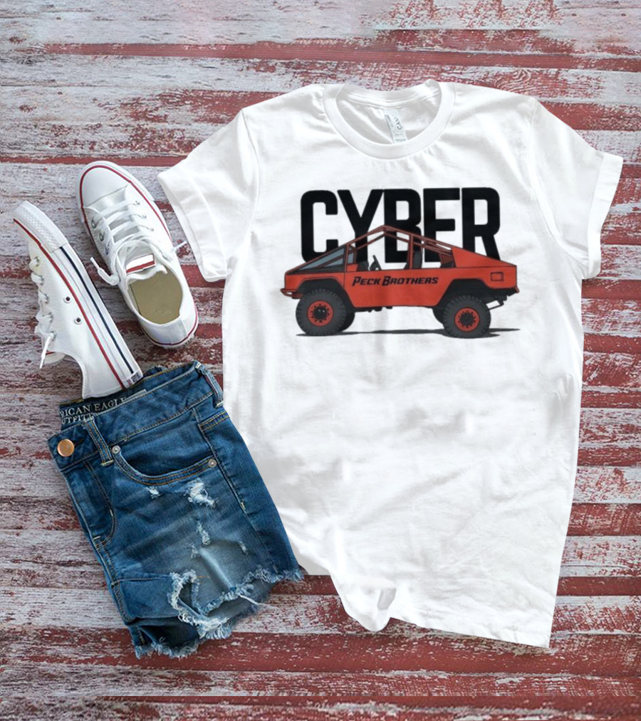 Peck Brothers Cyber Truck Retro Off-Road Adventure T-Shirt