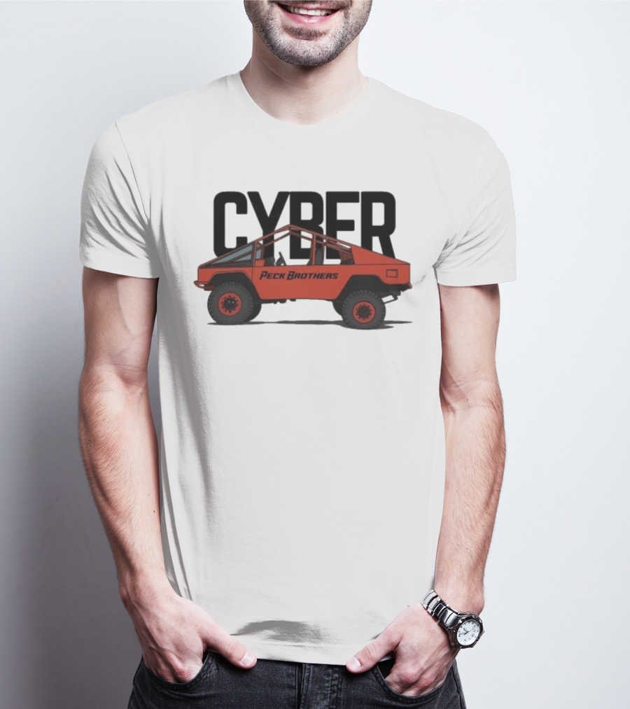 Peck Brothers Cyber Truck Retro Off-Road Adventure T-Shirt