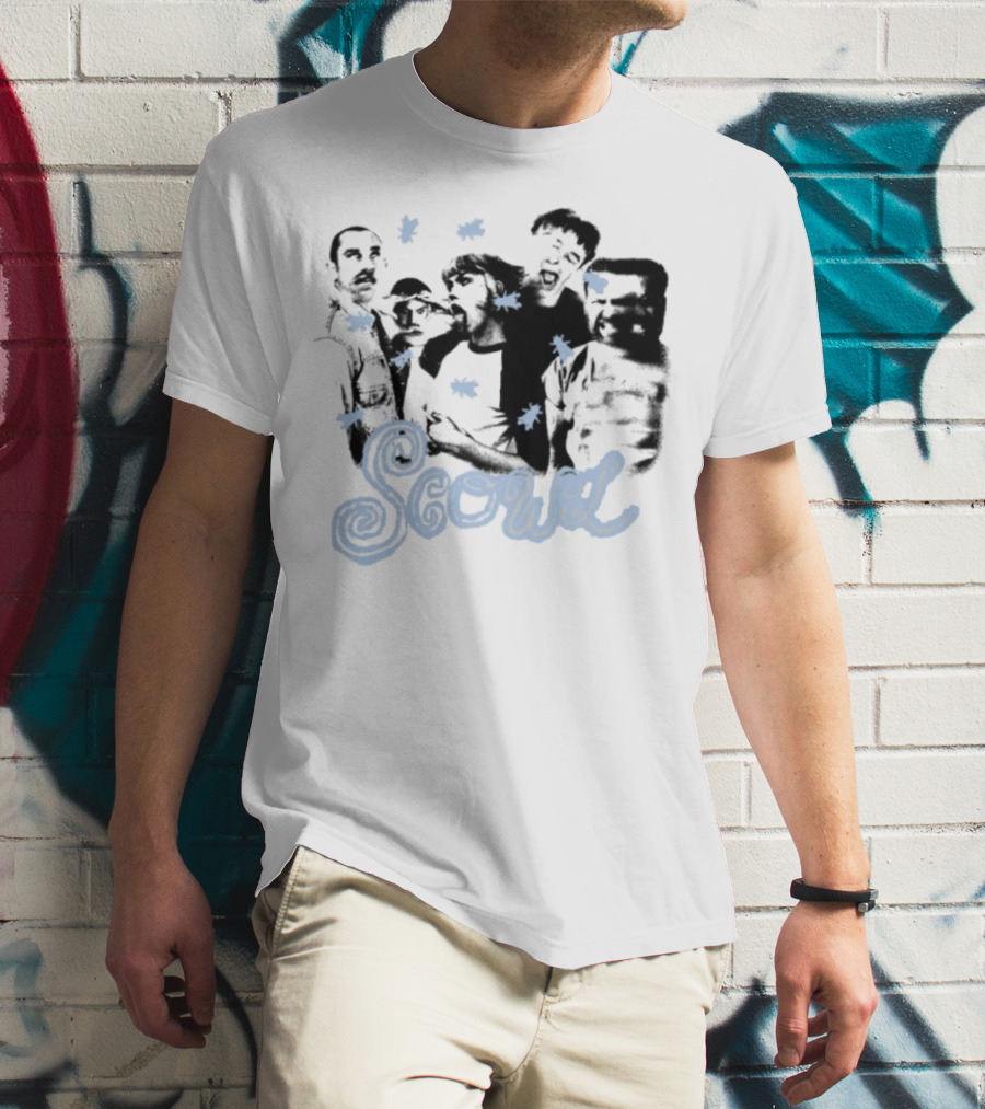 Scowl Punk Band Members Silhouettes With Stars T-Shirt