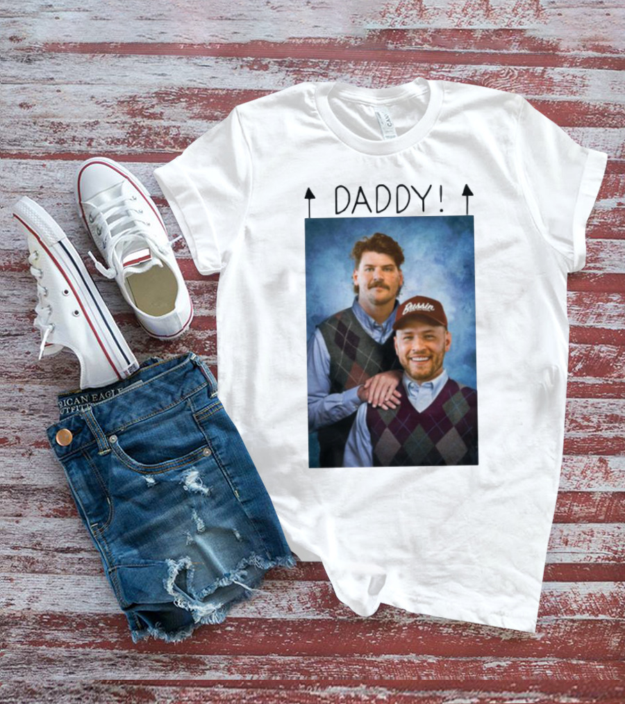 Bussin With The Boys Daddy Vertical Argyle Sweater Duo T-Shirt