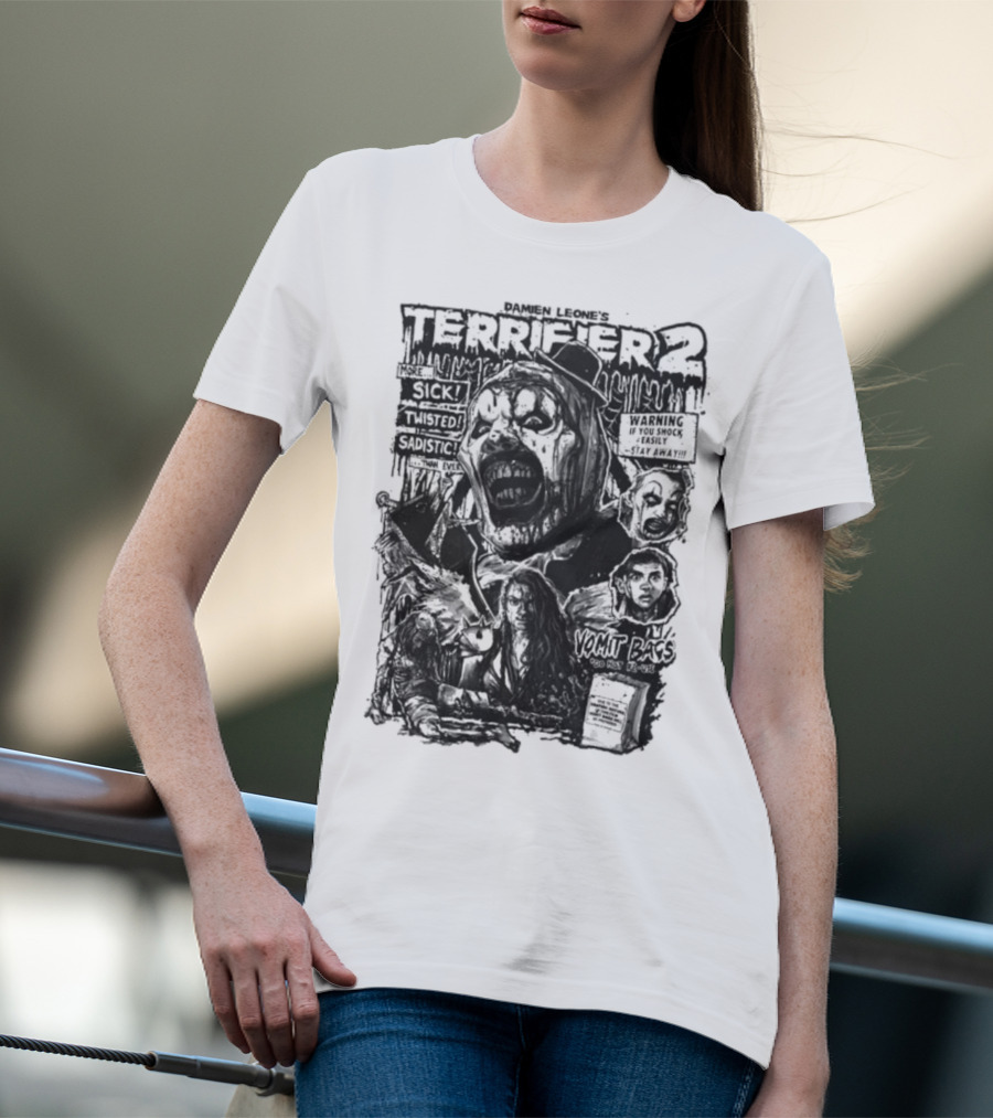 Terrifier 2 More Than Ever Art The Clown Horror Movie Graphic T-Shirt