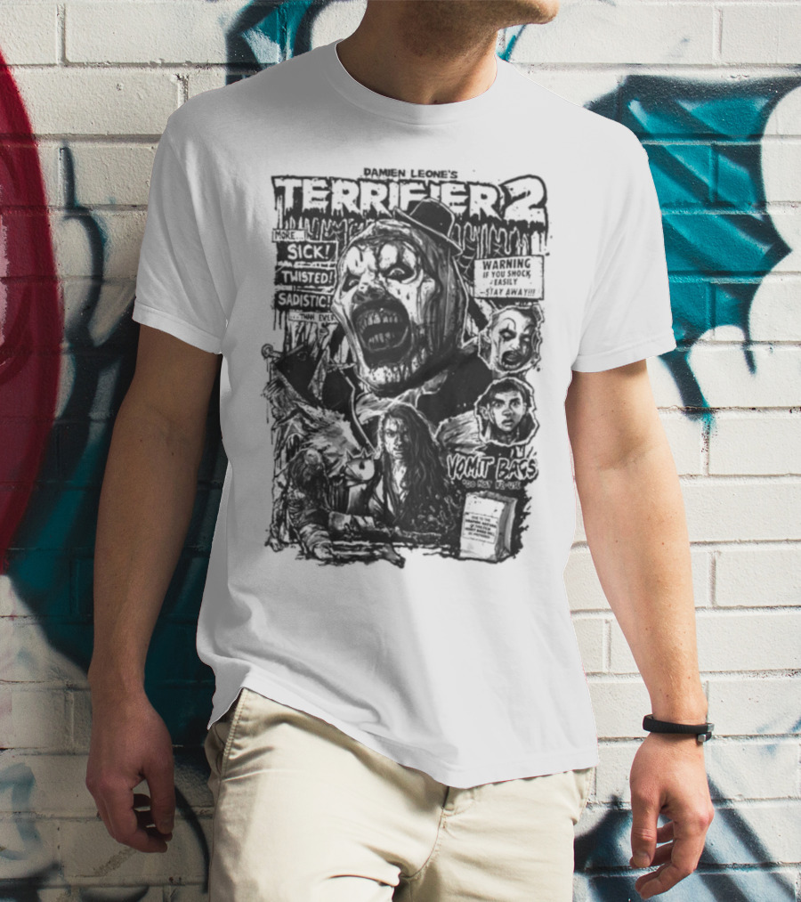 Terrifier 2 More Than Ever Art The Clown Horror Movie Graphic T-Shirt