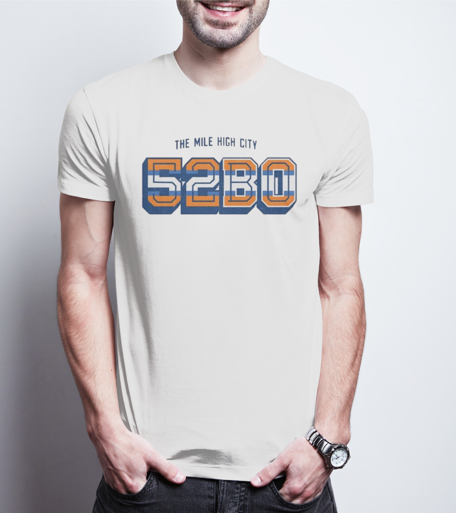 The Mile High City 5280 DNVR Retro Sports Style T-Shirt