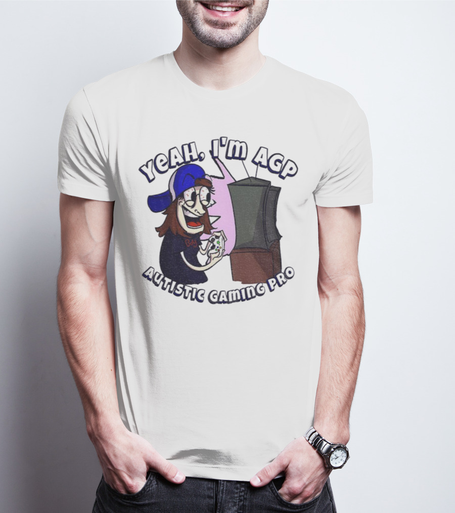 Yeah I’m AGP Autistic Gaming Pro Controller Cartoon T-Shirt