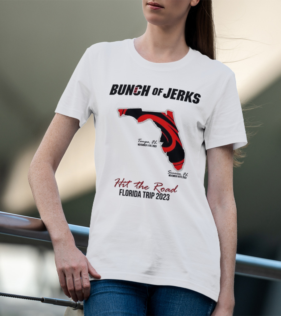 Bunch Of Jerks Hit The Road Florida Trip 2023 State Adventure T-Shirt
