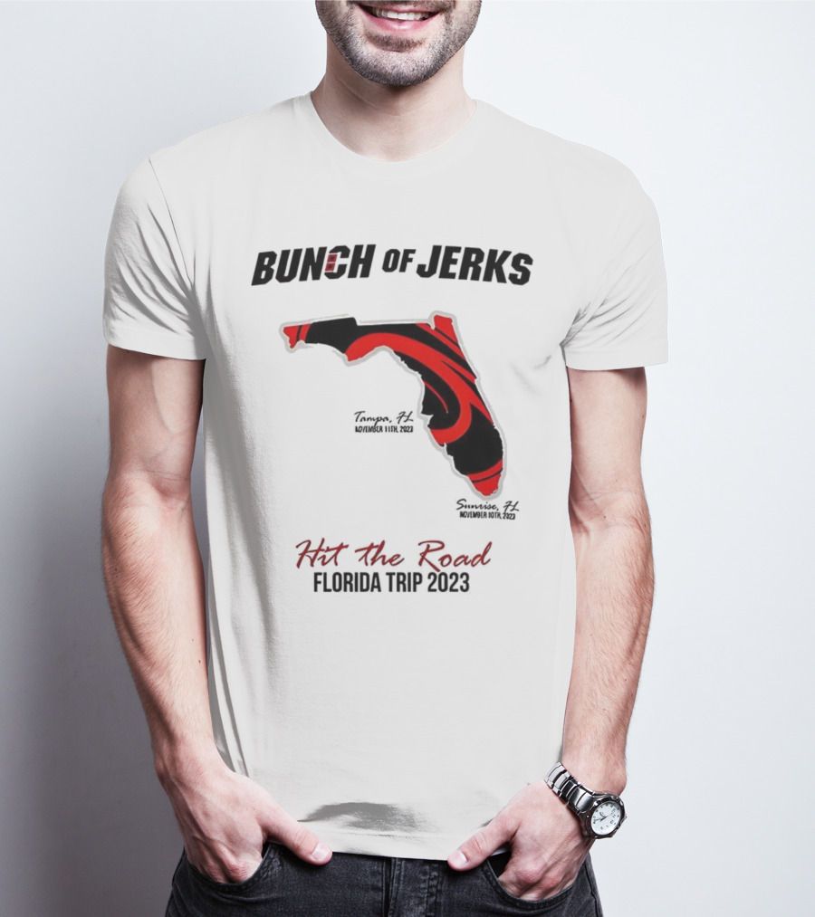 Bunch Of Jerks Hit The Road Florida Trip 2023 State Adventure T-Shirt