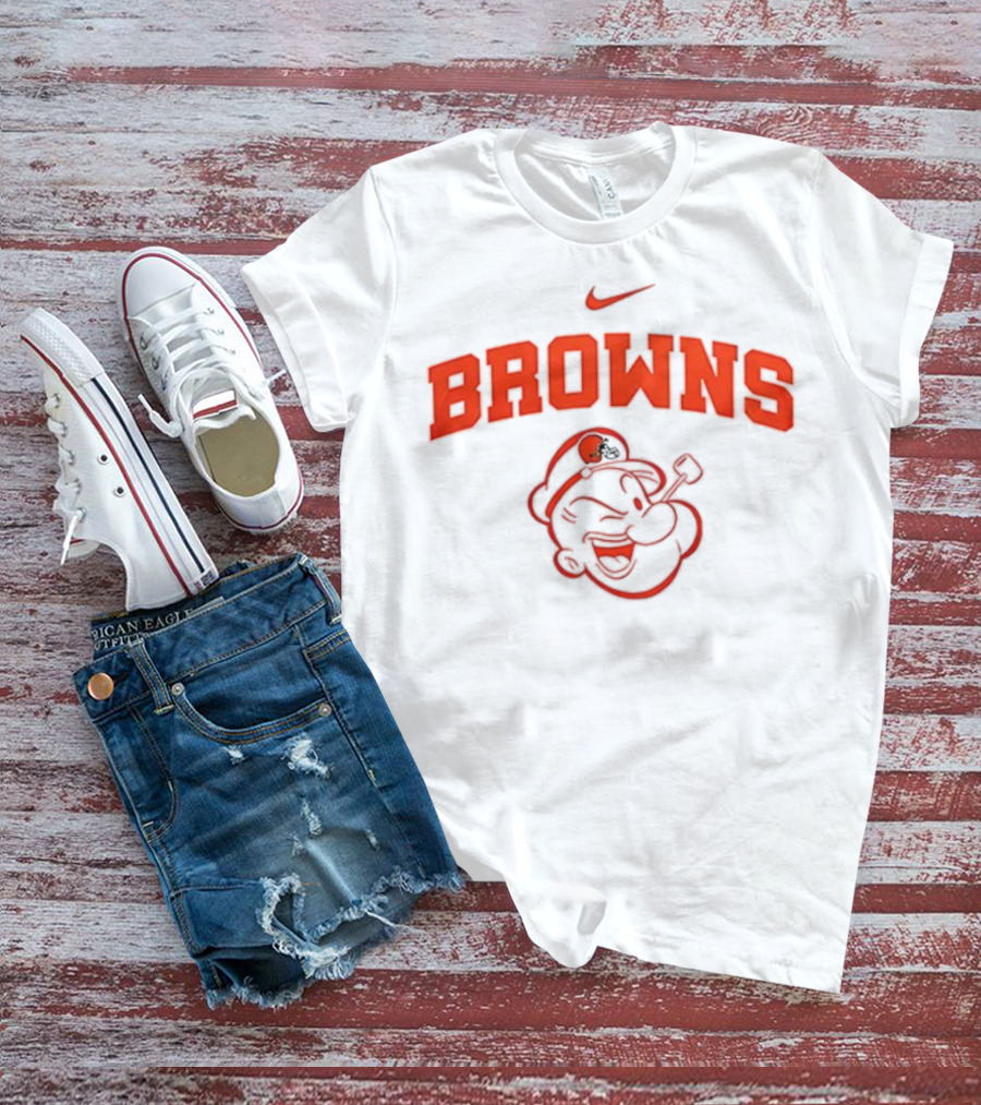 Cleveland Browns Popeye I Yam What I Yam Nike Collaboration T-Shirt