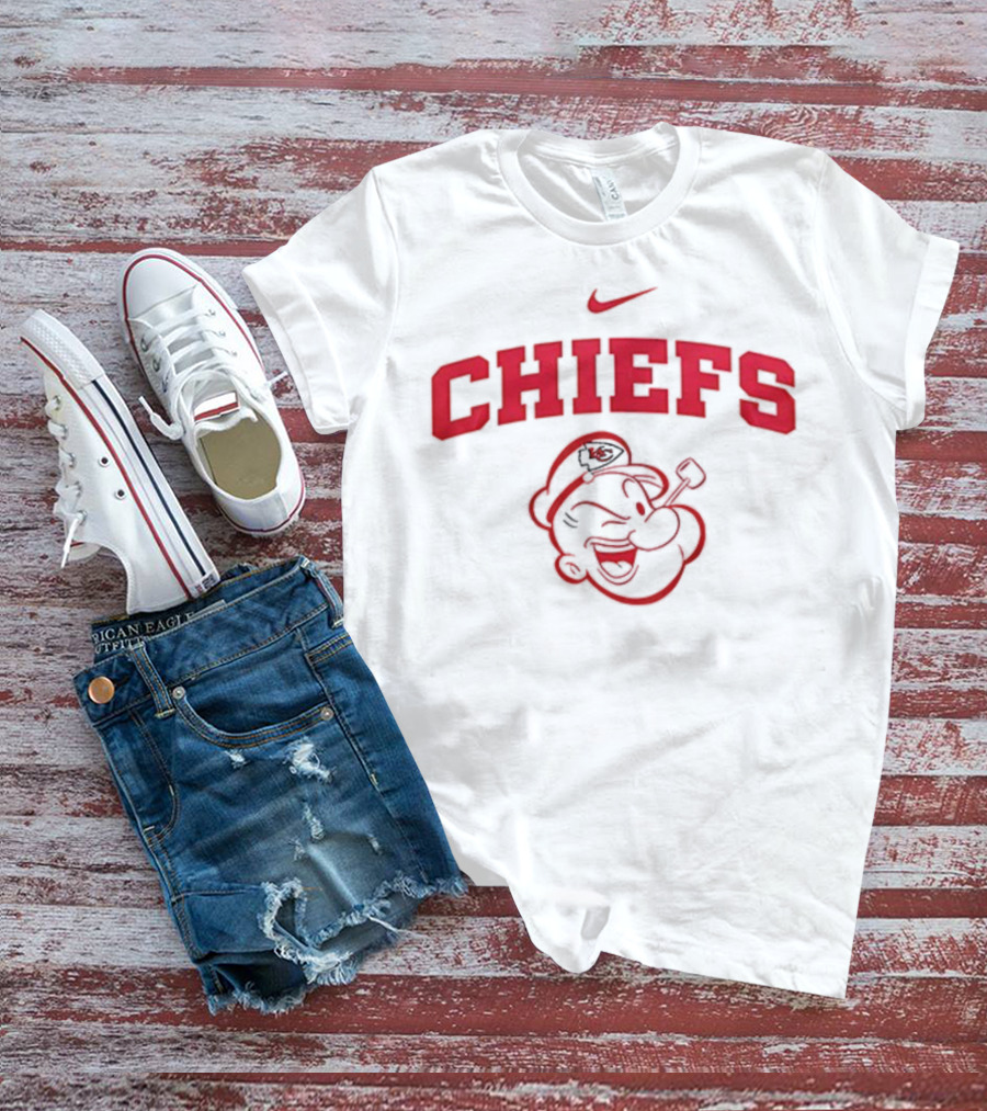 Kansas City Chiefs Popeye I Yam What I Yam Nike Collaboration T-Shirt