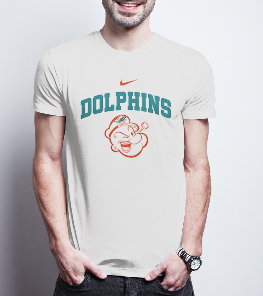 Miami Dolphins Nike X Popeye I Yam What I Yam T-Shirt