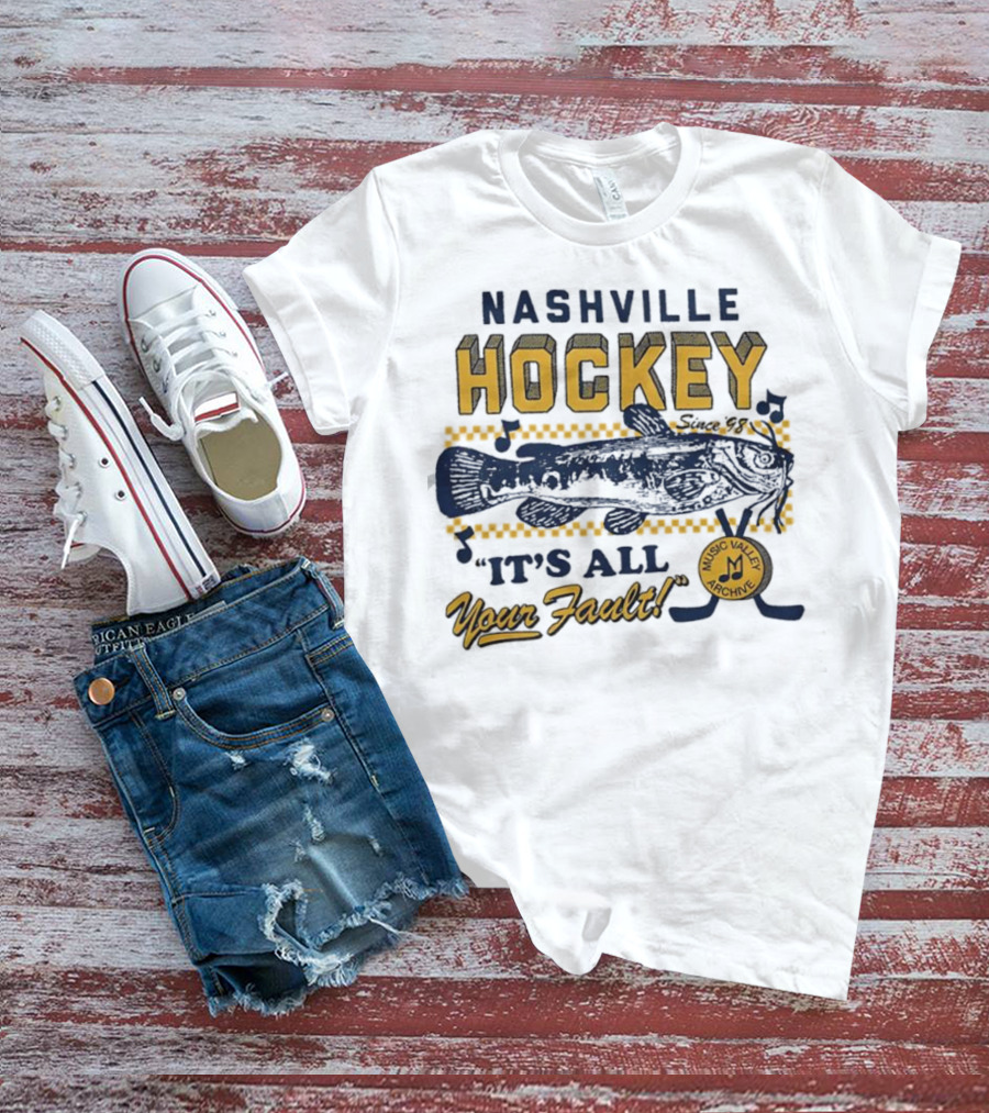 Nashville Hockey It's All Your Fault Mustard Catfish Music Valley Archive T-Shirt