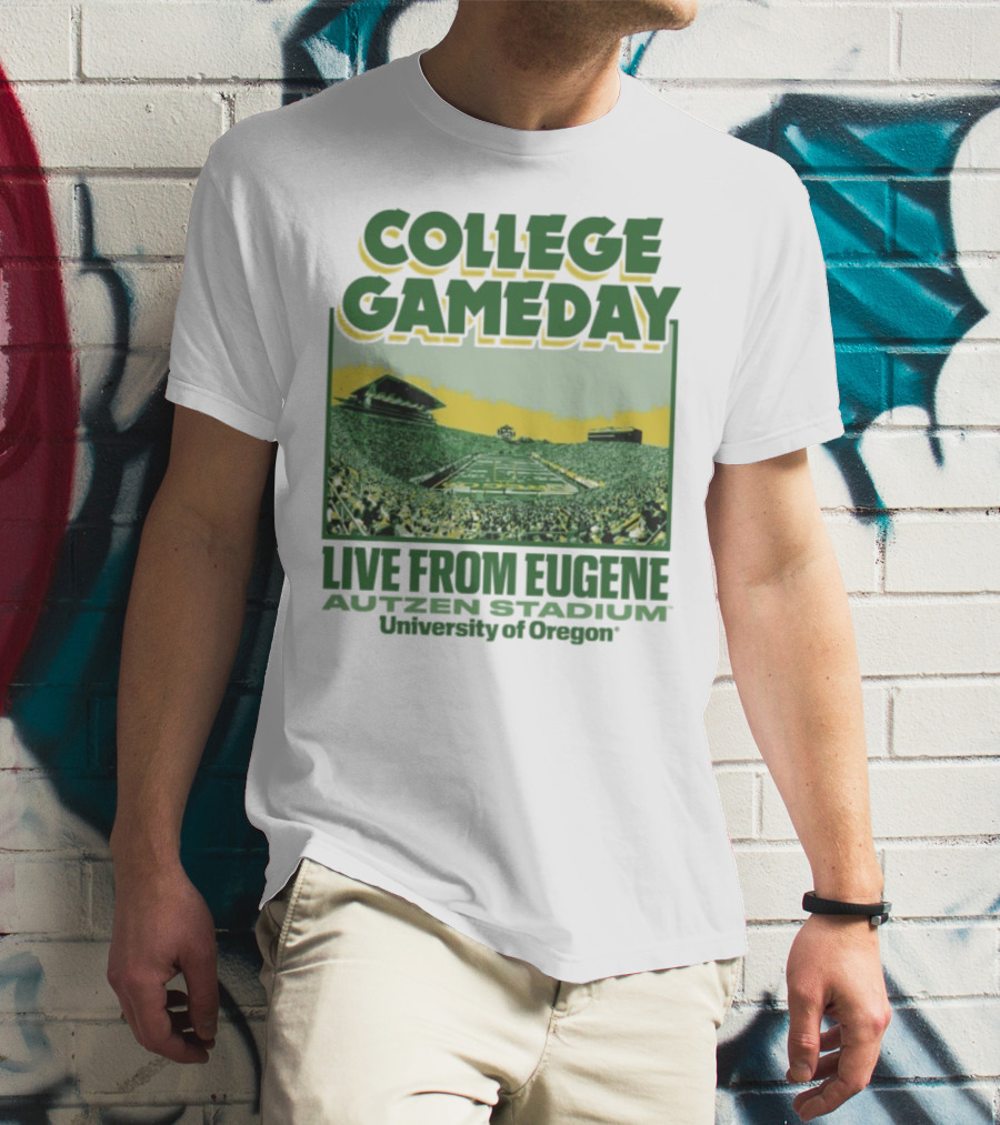 College GameDay Live From Eugene Autzen Stadium University Of Oregon T-Shirt
